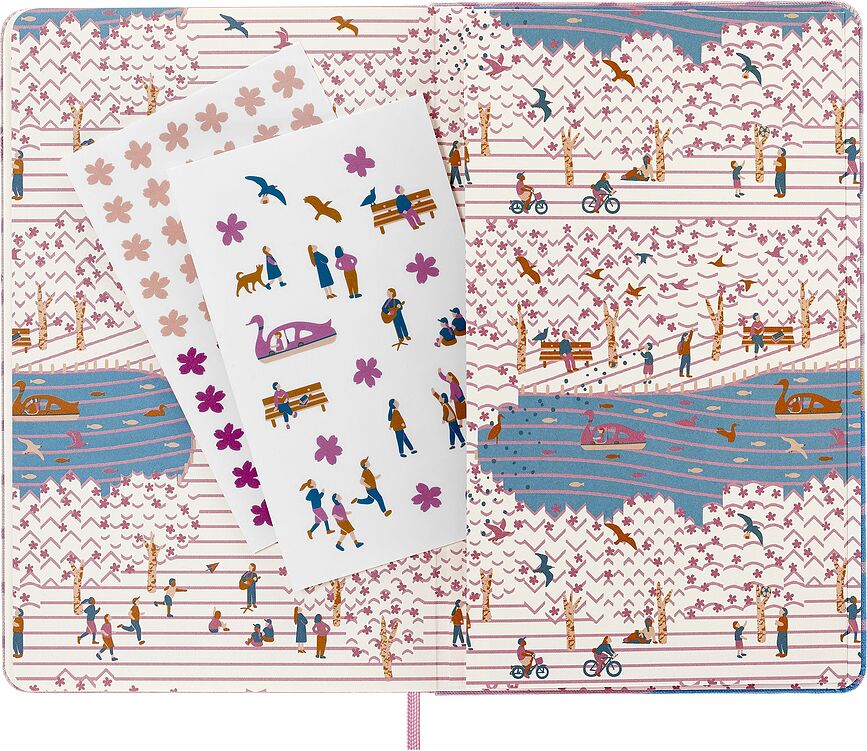 Moleskine Sakura Bilježnica L glatka uzorak klupa limitirano izdanje
