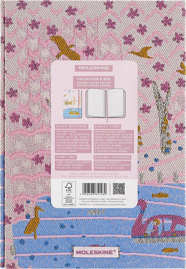 Moleskine Sakura Bilježnica na crte L limitirano izdanje u poklon kutiji