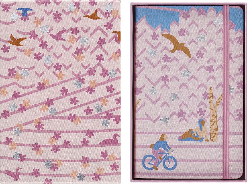 Moleskine Sakura Carnets, Édition Limitée, Grand format, lisses et lignés, dans un coffret cadeau, Lot de 2