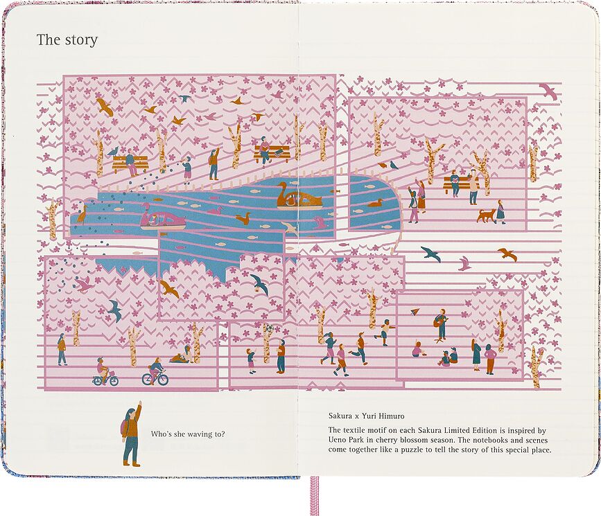 Moleskine Sakura Σημειωματάριο ριγέ L, περιορισμένη έκδοση, σε συσκευασία δώρου