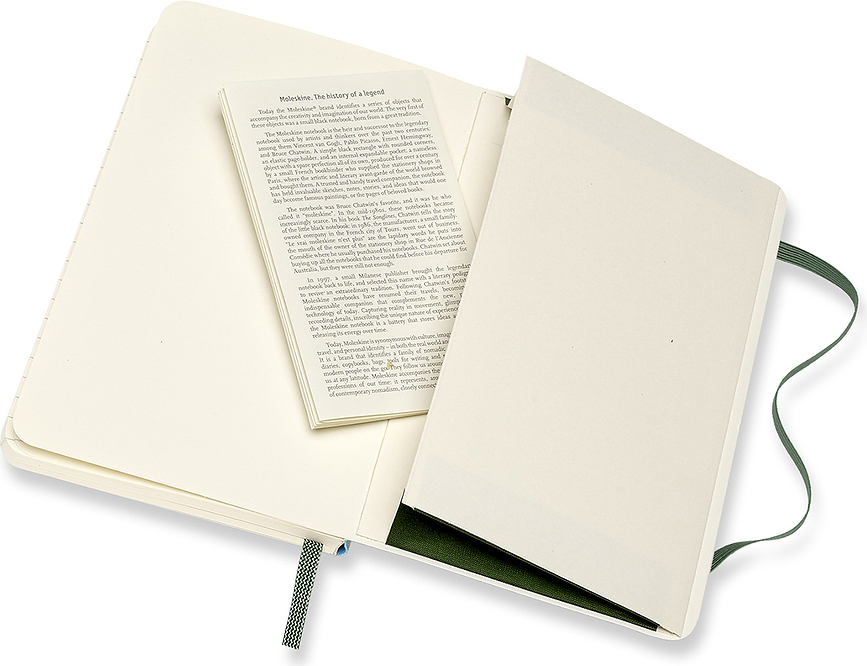 Moleskine P Σημειωματάριο με γραμμές, μαλακό εξώφυλλο, πράσινο δάσους