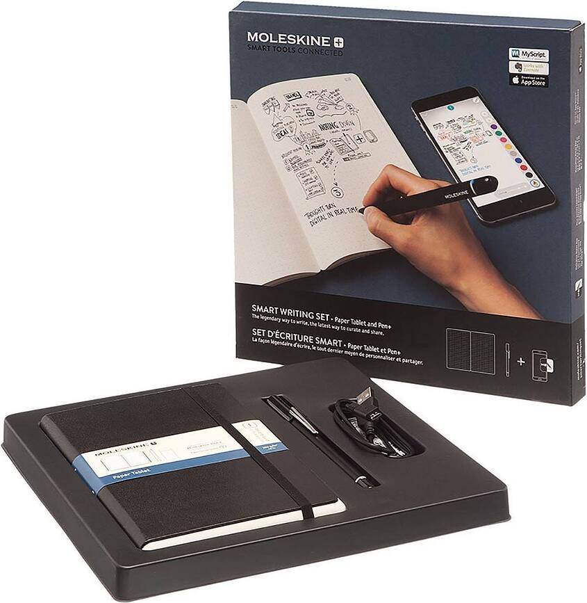 Moleskine Set Smart Writing Mit Notizbuch Papier Tablet