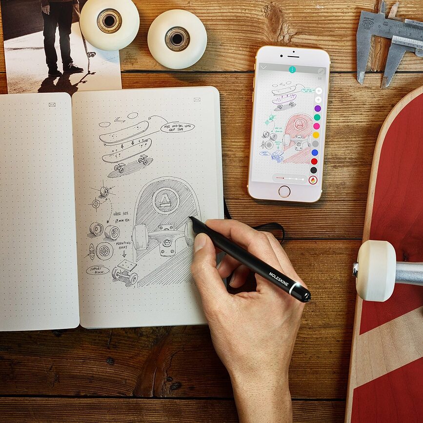 Moleskine Set Smart Writing Mit Notizbuch Papier Tablet