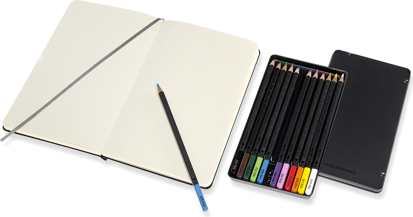 Moleskine Sketchbook L 165 g/m² with a set of pencils 2 el. - FA