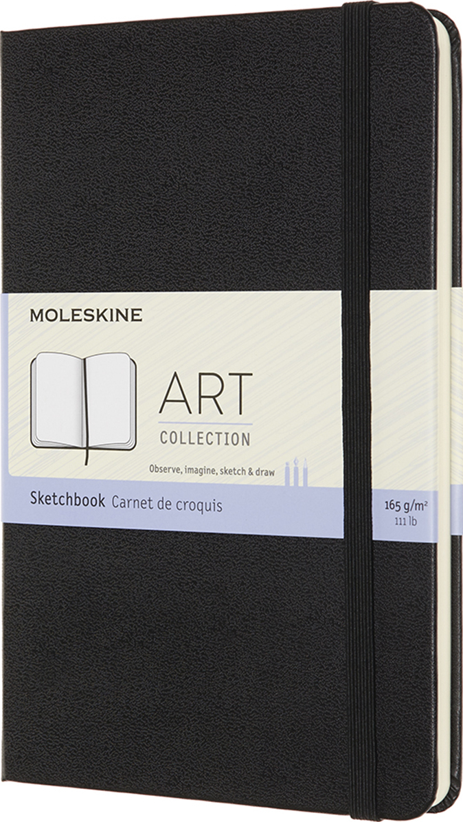Moleskine Skizzenbuch M 88 Seiten schwarz 165 g/m² harter Einband
