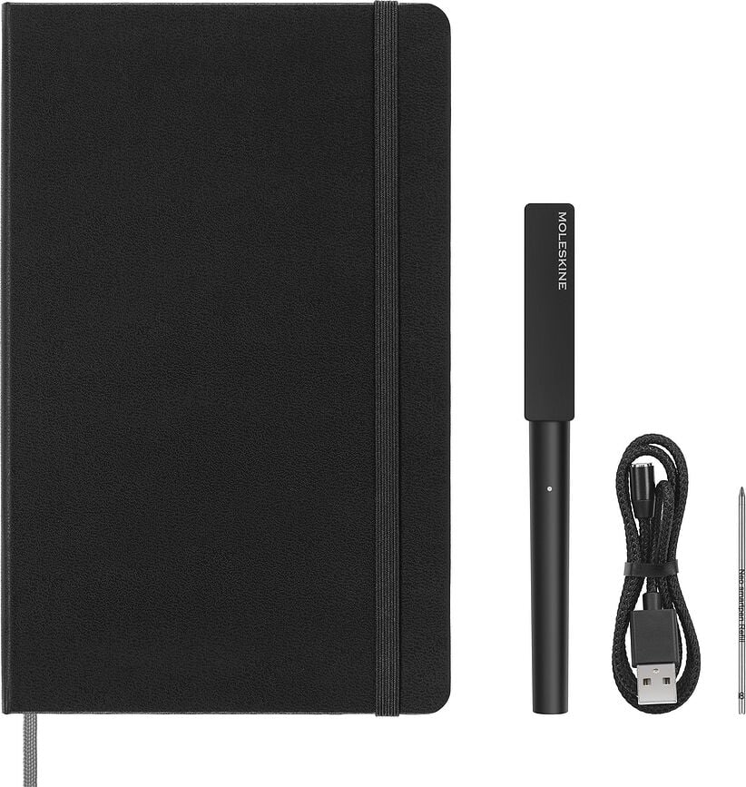 Moleskine Smart Märkmeraamatud L paelaga pliiatsiga 3 tk.