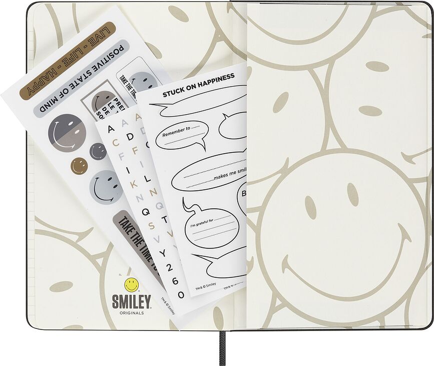 Moleskine Smiley Σημειωματάριο ριγέ, L