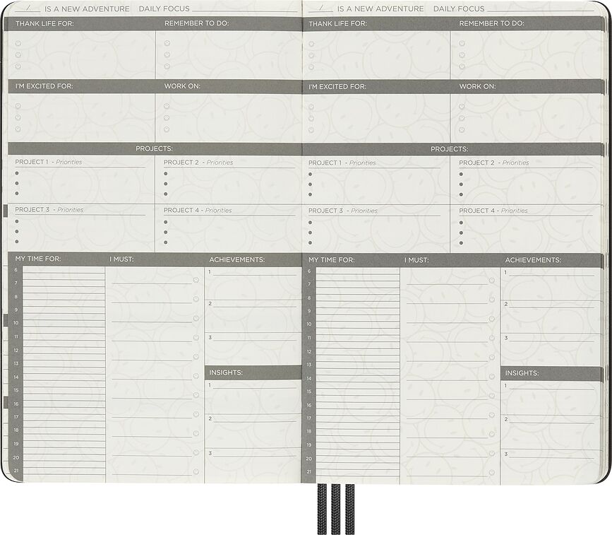 Moleskine Smiley x Kaweco Carnet et Agenda avec stylo, dans un coffret cadeau, Set 3 pièces