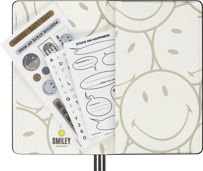 Moleskine Smiley x Kaweco Notes in Planer z pisalom, v darilni škatli, 3-delni set