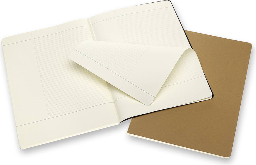 Moleskine Subject Cahier Τετράδια, Α4, 160 σελίδες, με μαλακό εξώφυλλο, μαύρο και κόκκινο, 2 τμχ