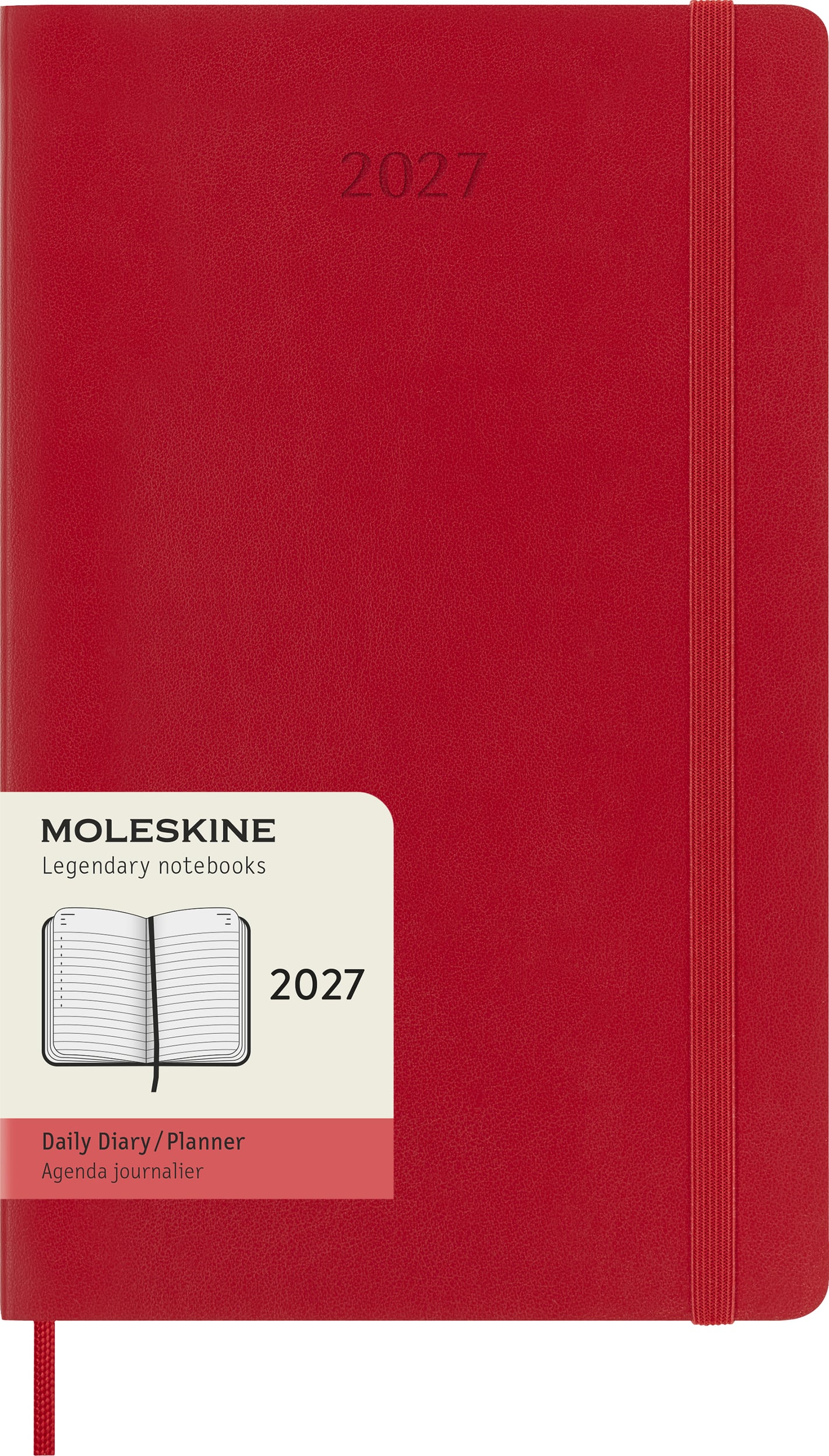 Moleskine Tageskalender Softcover 2027 12M L, rot