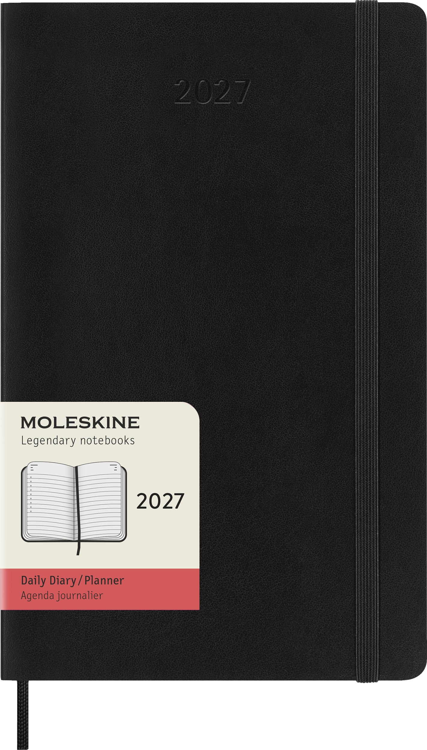 Moleskine Tageskalender Softcover 2027 12M L, schwarz
