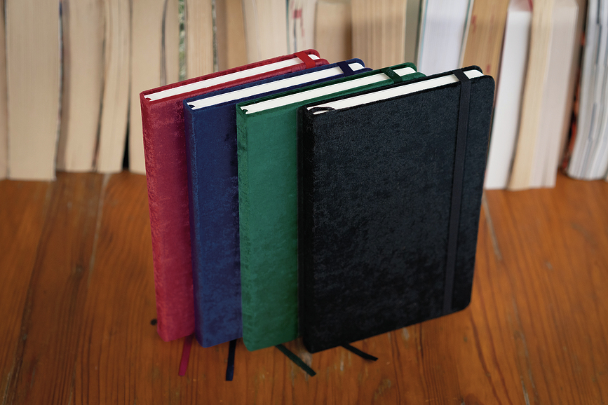 Moleskine Velvet Carnet ligné, Grand format, vert