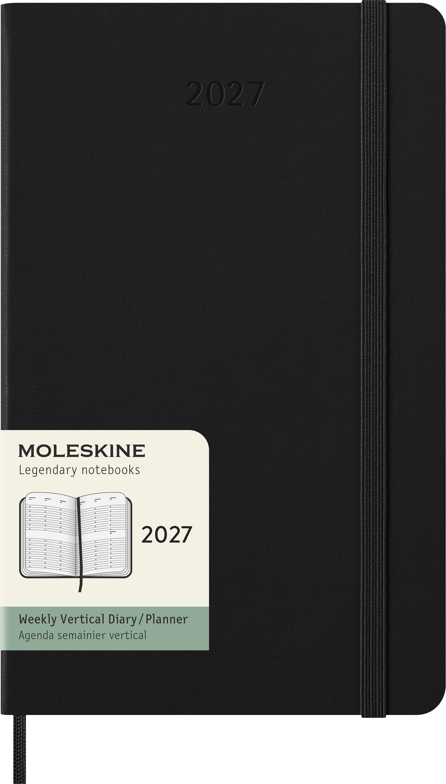 Moleskine Wochenkalender Spaltenlayout 2027 12M L Hardcover, schwarz
