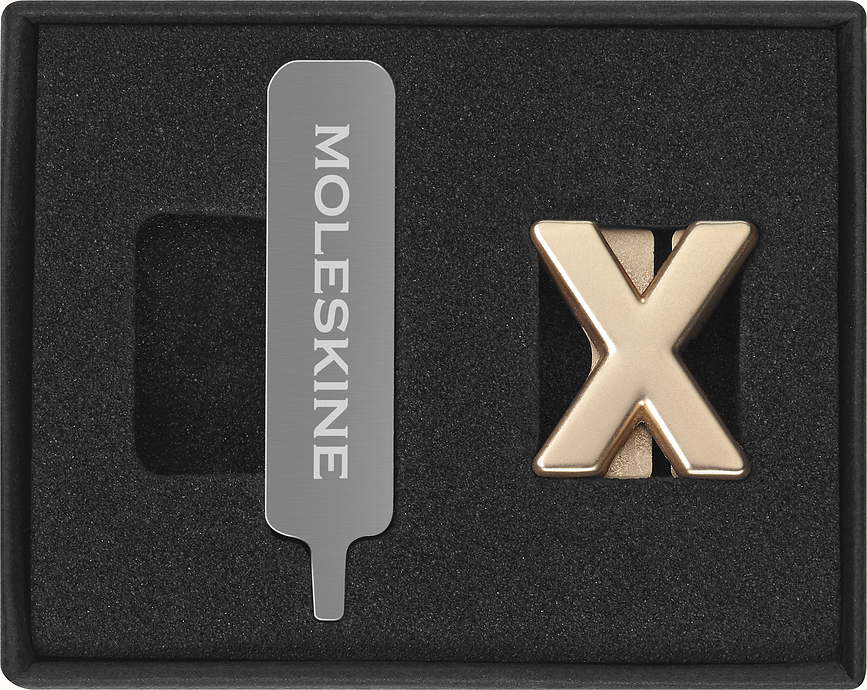 Moleskine X betű arany színű Jegyzetfüzet tű