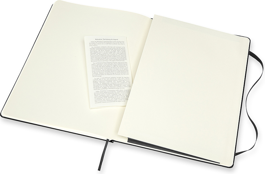 Moleskine XL Carnet à couverture rigide, 192 pages, noir, ligné et uni