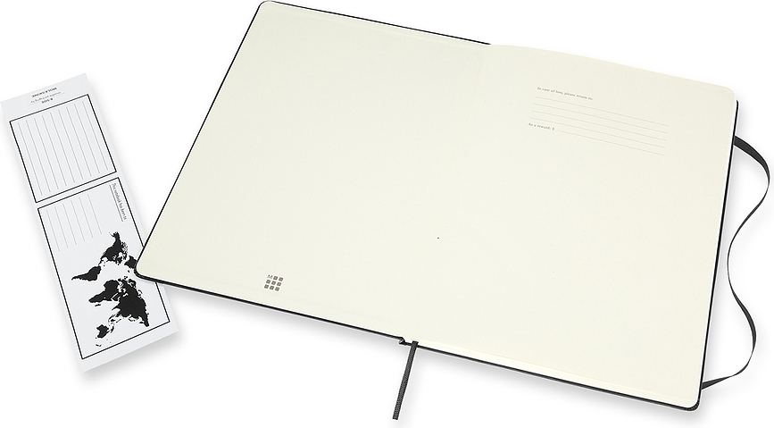 Moleskine XL Σημειωματάριο σκληρό εξώφυλλο, 192 σελίδες, μαύρο, λευκό και ριγέ