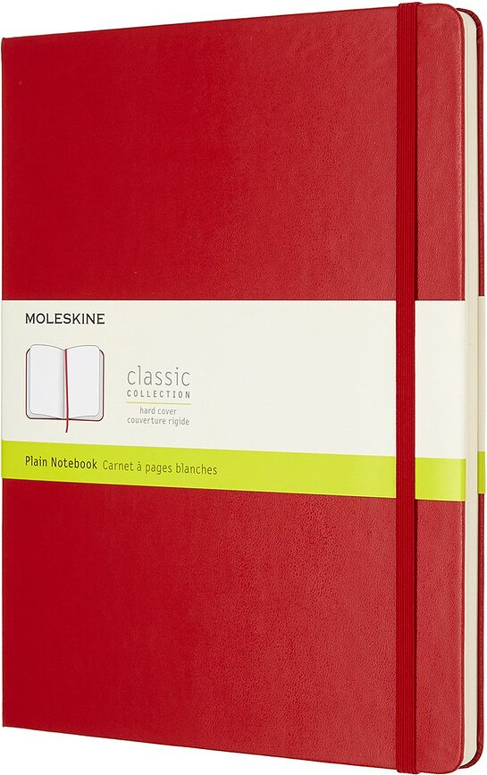 Moleskine Zvezek črtast, s trdimi platnicami, XL, rdeč