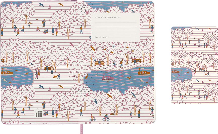 Moleskine Zvezek Sakura klop, s praznimi stranmi, L, limitirana izdaja