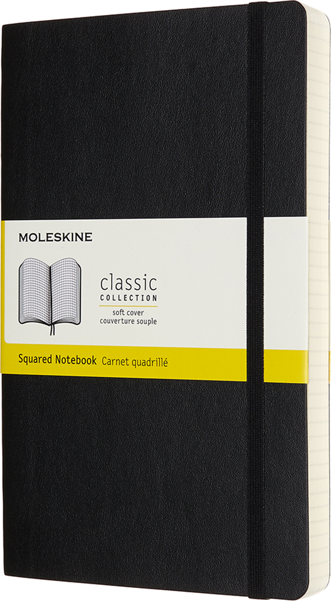 Notes Moleskine Classic L 400 stron czarny w kratkę miękka oprawa