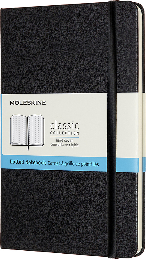 Notes w kropki Moleskine Classic M 208 stron czarny twarda oprawa