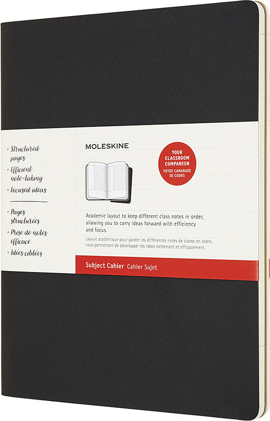 Notesbøger Moleskine Subject Cahier XXL 160 sider sort og brun paperback 2 stk.