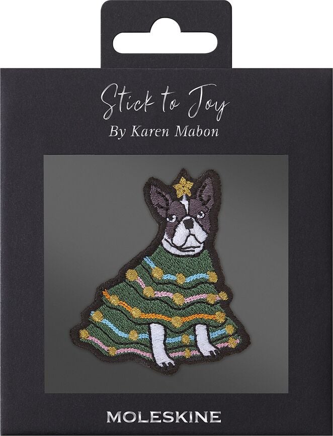 Parche decorativo para Moleskine, diseño de gato navideño