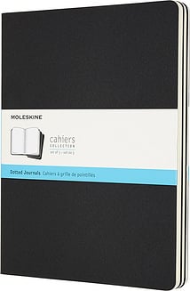 Piezīmju bloks Moleskine Cahier Journals ar punktiņiem melns XL 3 gab.