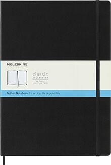 Piezīmju bloks Moleskine Classic ar punktiņiem ciets vāks melns A4 192 lapas