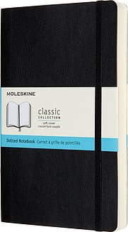 Piezīmju bloks Moleskine Classic ar punktiņiem mīksts vāks melns L 400 lapas