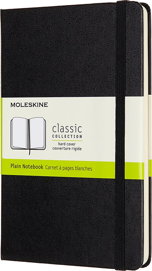 Piezīmju bloks Moleskine Classic gluds ciets vāks M 208 lapas