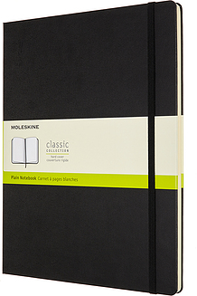 Piezīmju bloks Moleskine Classic gluds ciets vāks melns XXL 192 lapas