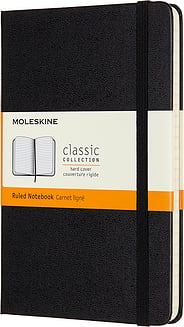 Piezīmju bloks Moleskine Classic līniju ciets vāks M 208 lapas