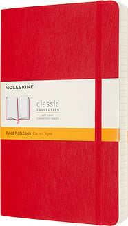 Piezīmju bloks Moleskine Classic līniju mīksts vāks L 400 lapas