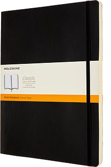 Piezīmju bloks Moleskine Classic līniju mīksts vāks melns XXL 192 lapas