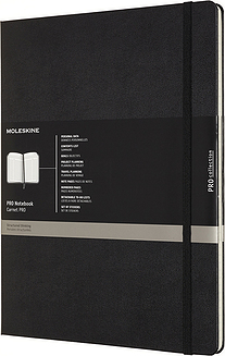 Piezīmju bloks Moleskine Professional līniju ciets vāks melns XXL 192 lapas