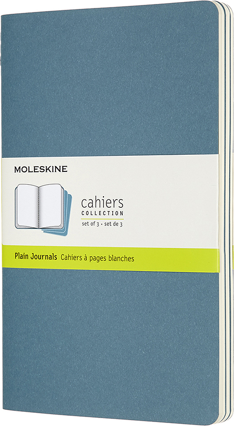 Quaderni a pagine bianche Moleskine Cahier Journals L celesti 3 pz.