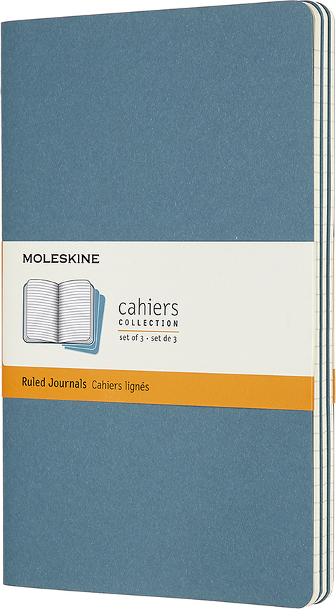 Quaderni a righe Moleskine Cahier Journals L celesti 3 pz.