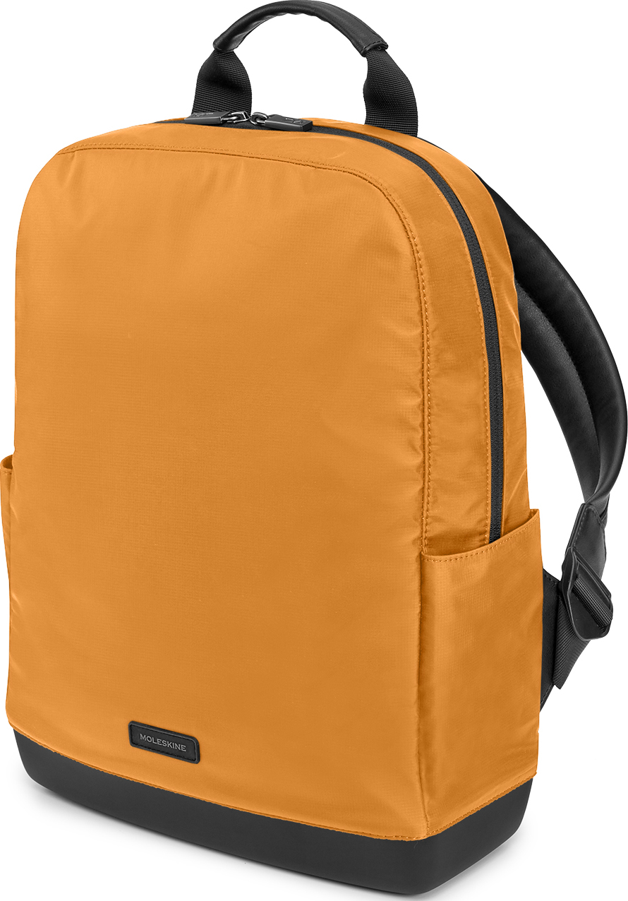 bright orange backpack