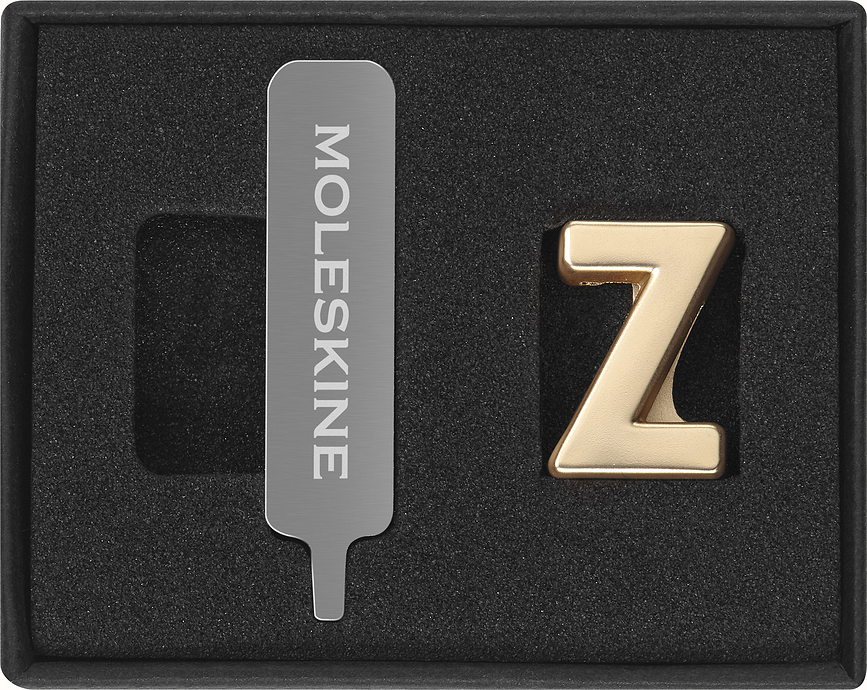 Stift til notesbog Moleskine bogstav Z guld