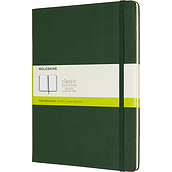 Užrašų knygelė Moleskine Classic glotnaus pobūdžio kietu viršeliu miško žalia XL 192 puslapiai