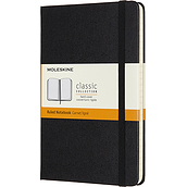 Užrašų knygelė Moleskine Classic su virvele kietu viršeliu juodos spalvos M 208 puslapiai