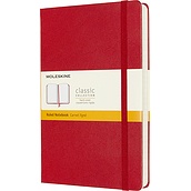 Užrašų knygelė Moleskine Classic su virvele kietu viršeliu raudonos spalvos L 400 lapų