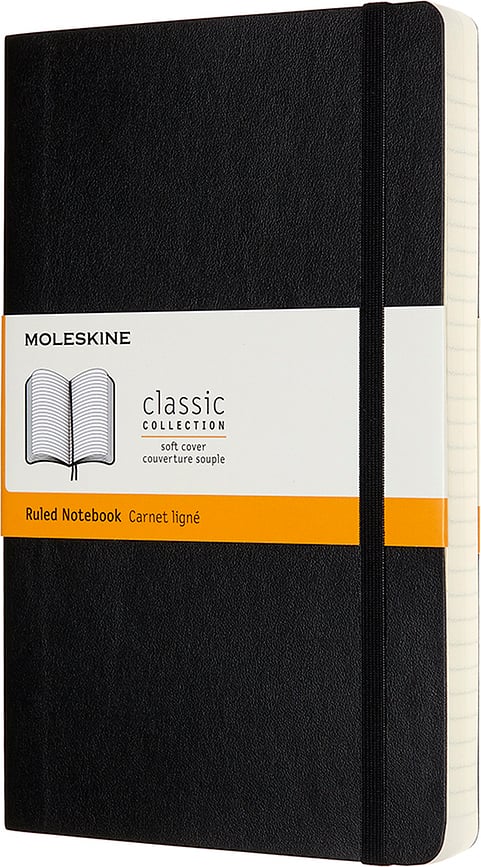 Užrašų knygelė Moleskine Classic su virvele su minkštu viršeliu juodos spalvos L 400 lapų