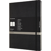 Užrašų knygelė Moleskine Professional su virvele kietu viršeliu juodos spalvos XXL 192 puslapiai