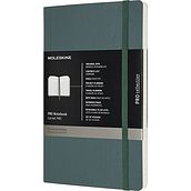 Užrašų knygelė Moleskine Professional su virvele su minkštų viršelių žalios spalvos L 192 puslapiai