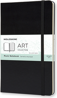 Zápisník Moleskine Art Music s notovou osnovou tvrdá väzba L 192 strán