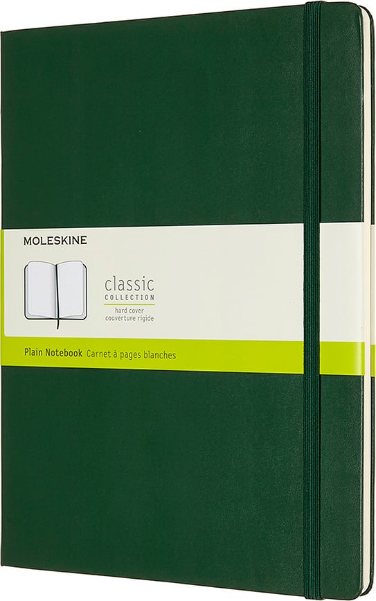 Zápisník Moleskine Classic jednofarebný tvrdá väzba XL 192 strán lesná zelená