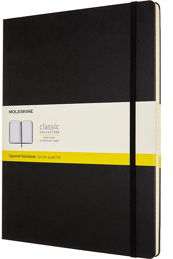 Zápisník Moleskine Classic kockovaný tvrdá väzba XXL 192 strán čierny