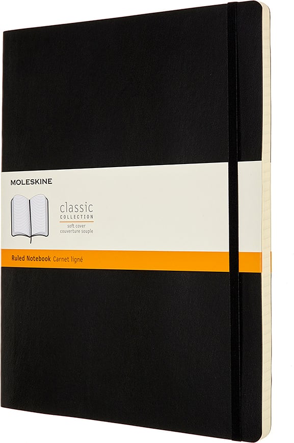 Zápisník Moleskine Classic linajkový mäkká väzba XXL 192 strán čierny